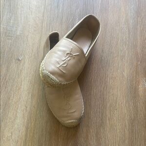 Yves Saint Laurent Tan Espadrilles with Canvas Upper